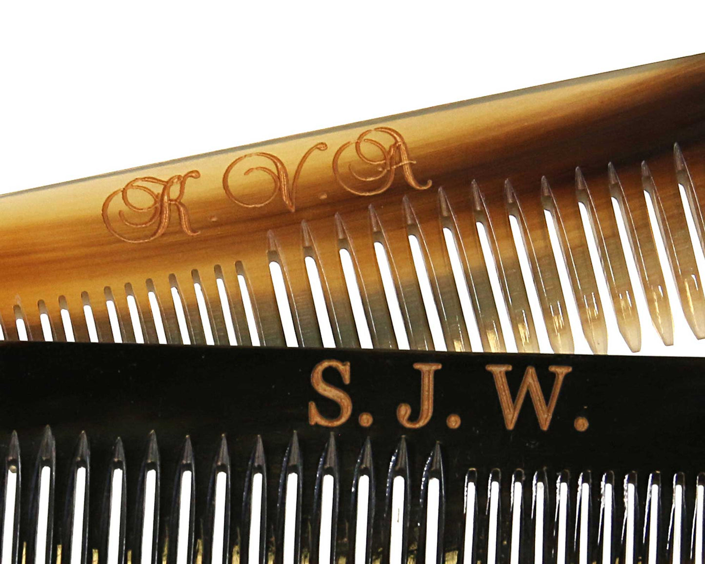 Personalised handmade real ox horn comb 6 inches