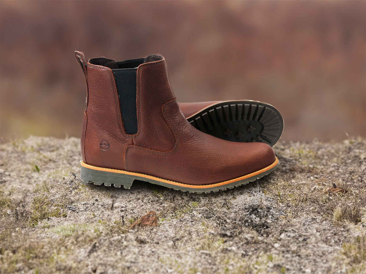 Cotswold Ladies Dark Brown Chelsea Boot with Rubber sole