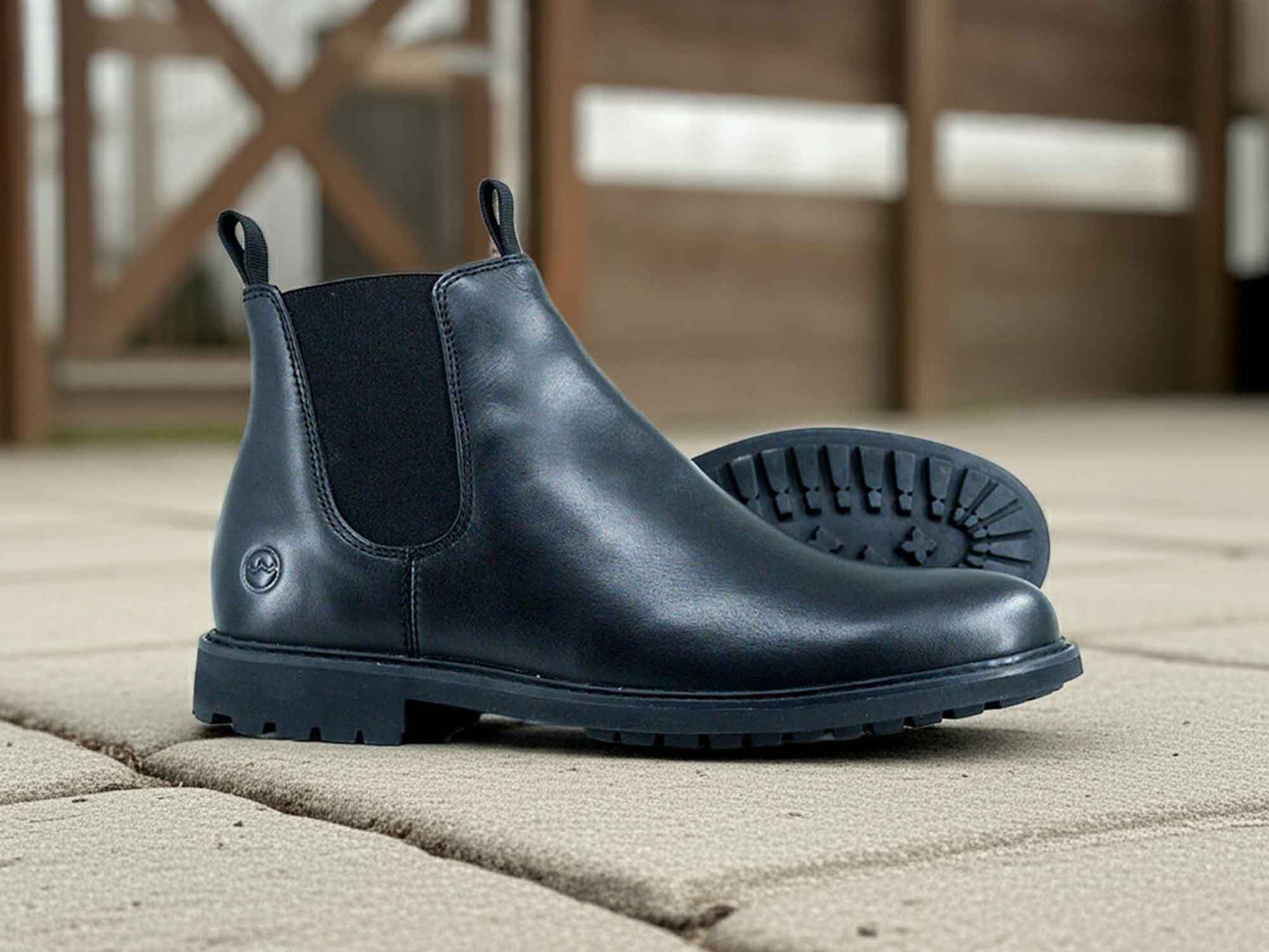 HENLEY Mens Ankle Boot – Black Leather Chelsea Boot by Orca Bay