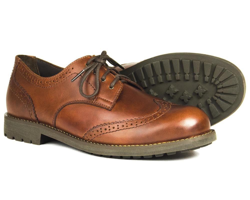 COUNTRY BROGUE Elk Men's Brown Brogue Walking Shoes โ Cathcart