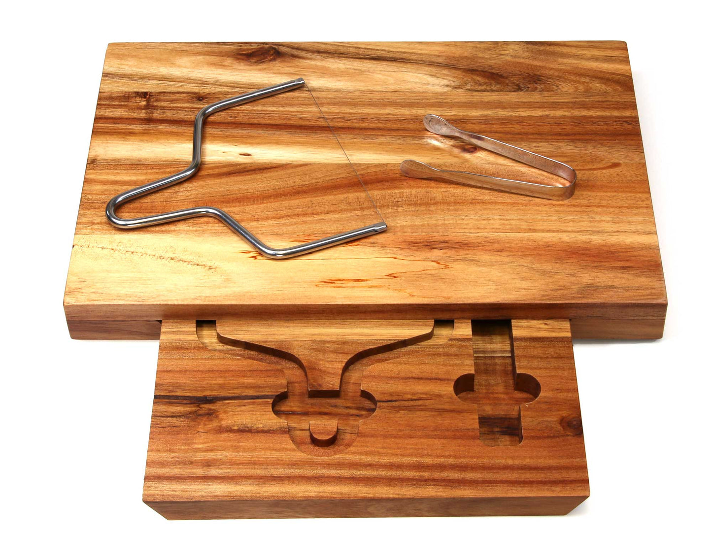 Personalisable Rustic Large Acacia Wood Cheeseboard Set 36cm x 24cm