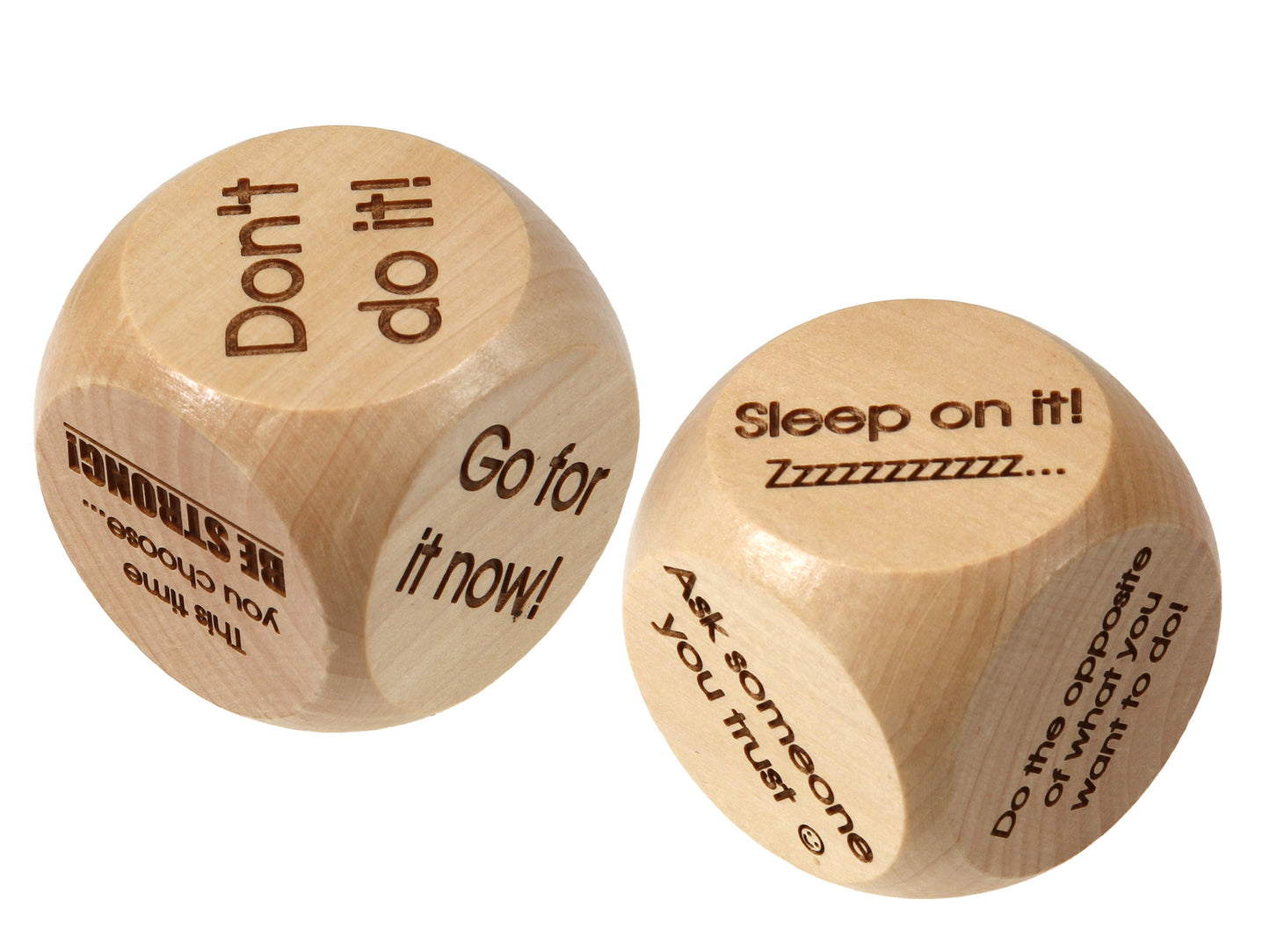 50mm Beech Wood Dice - personalised decision dice - make your own game