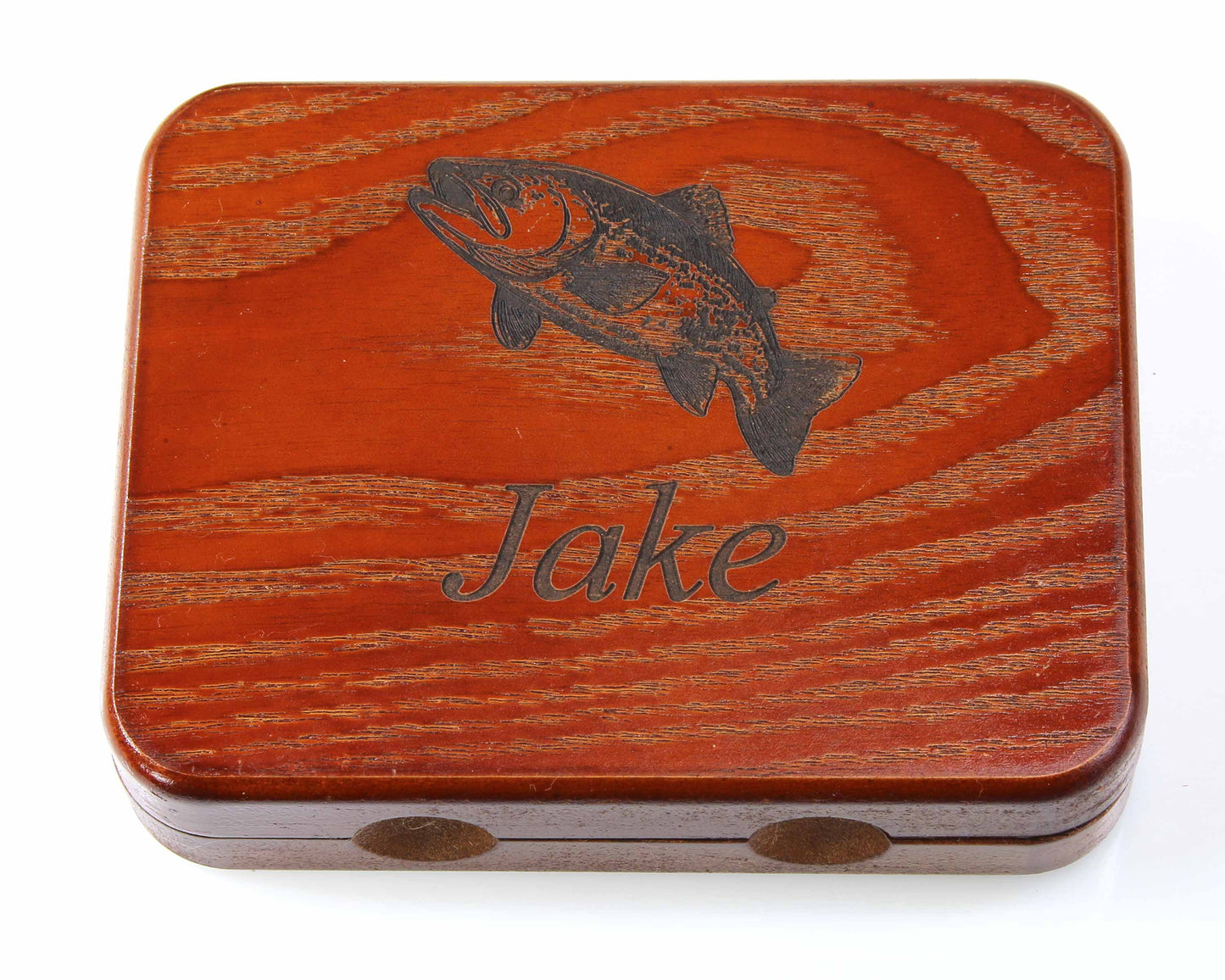 Personalised Wood Salmon / Trout Fly Box