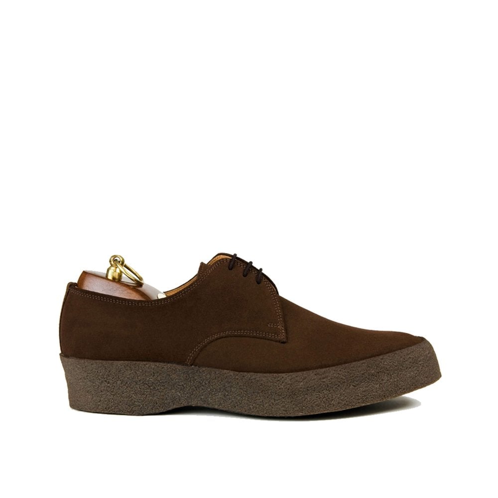 LO-TOP Mens Chocolate Brown Suede Shoes