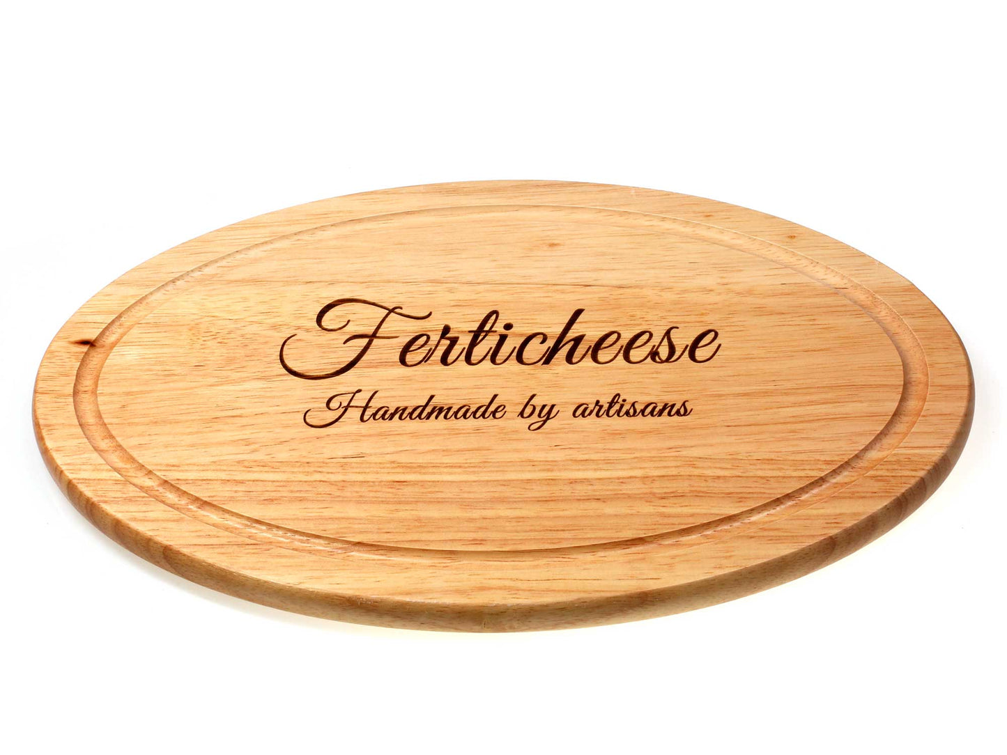 Personalised Oval rubber Wood Bread Cheeseboard Lemon Cutting board 32x19cm