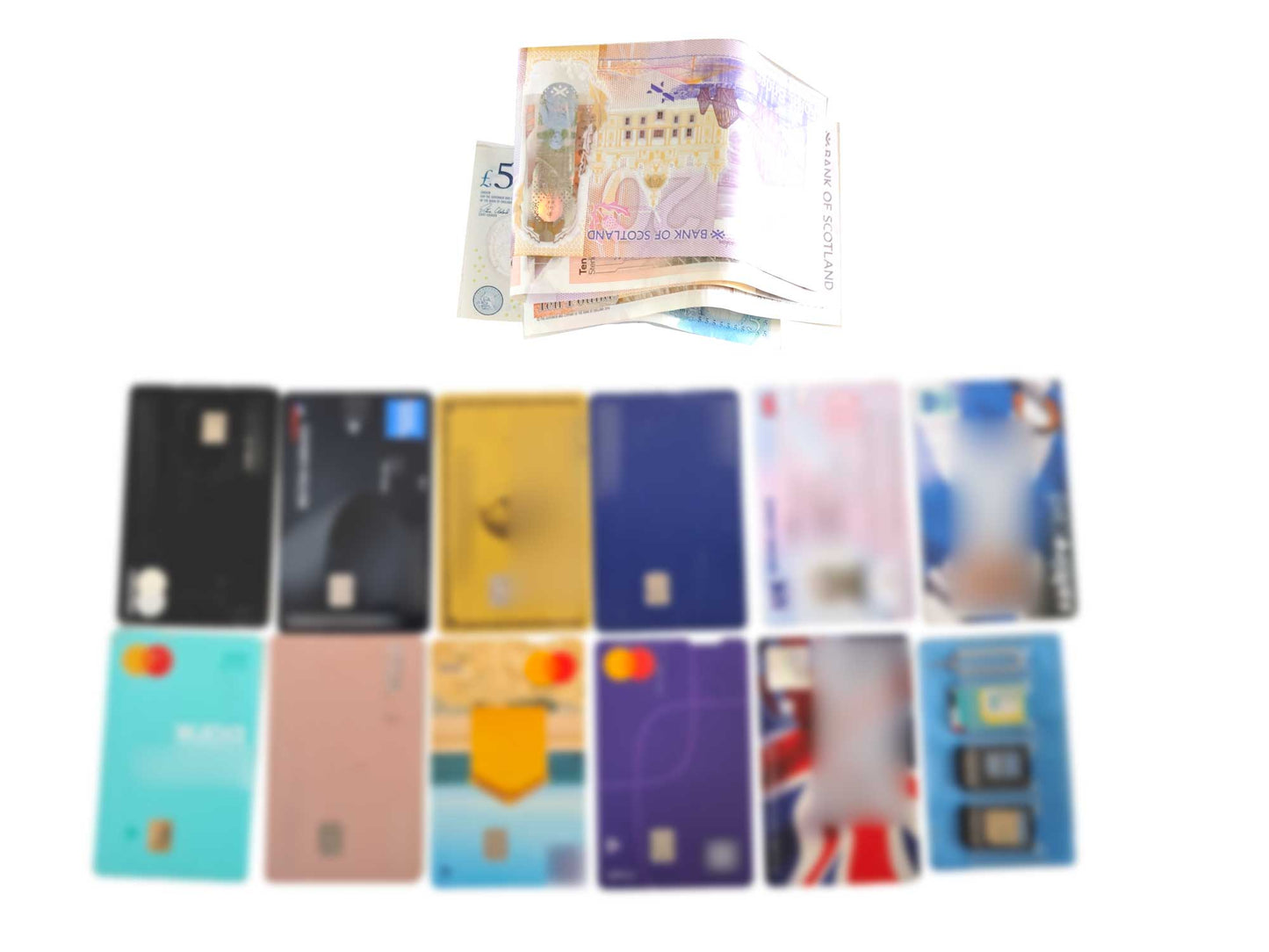 I can get all of these items - 12 cards - into my minimalist wallet. A bit of a squeeze but it loosens up.