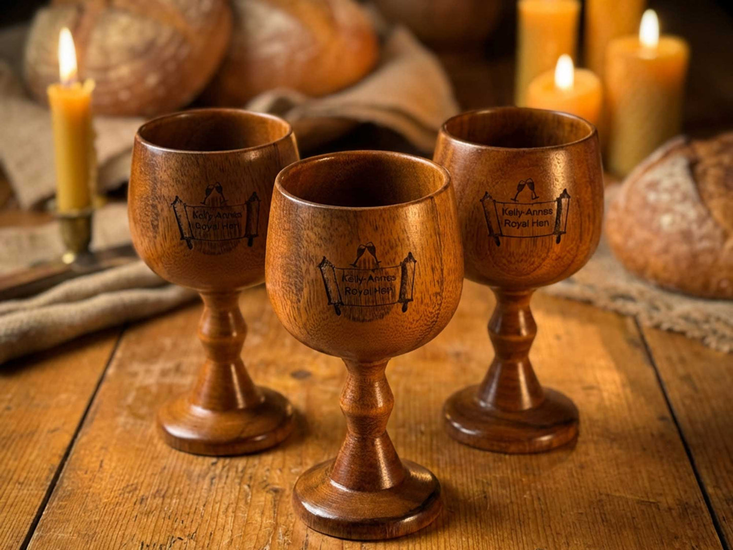 Cathcart Elliot Engraved Jujube Wood Wine Goblet Gift