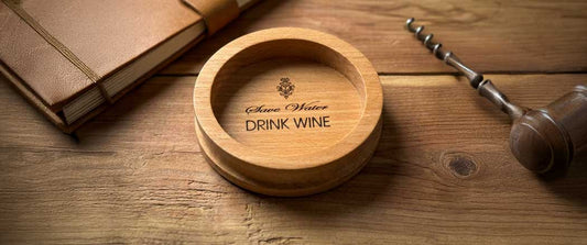 5th Wedding anniversary gift idea - wine bottle coaster engraved