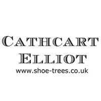 Text logo reads “Cathcart Elliot” with the website “www.shoe-trees.co.uk” below. The text is in a classic, serif font on a white background.