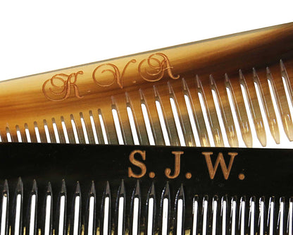Personalised handmade real ox horn comb 6 inches