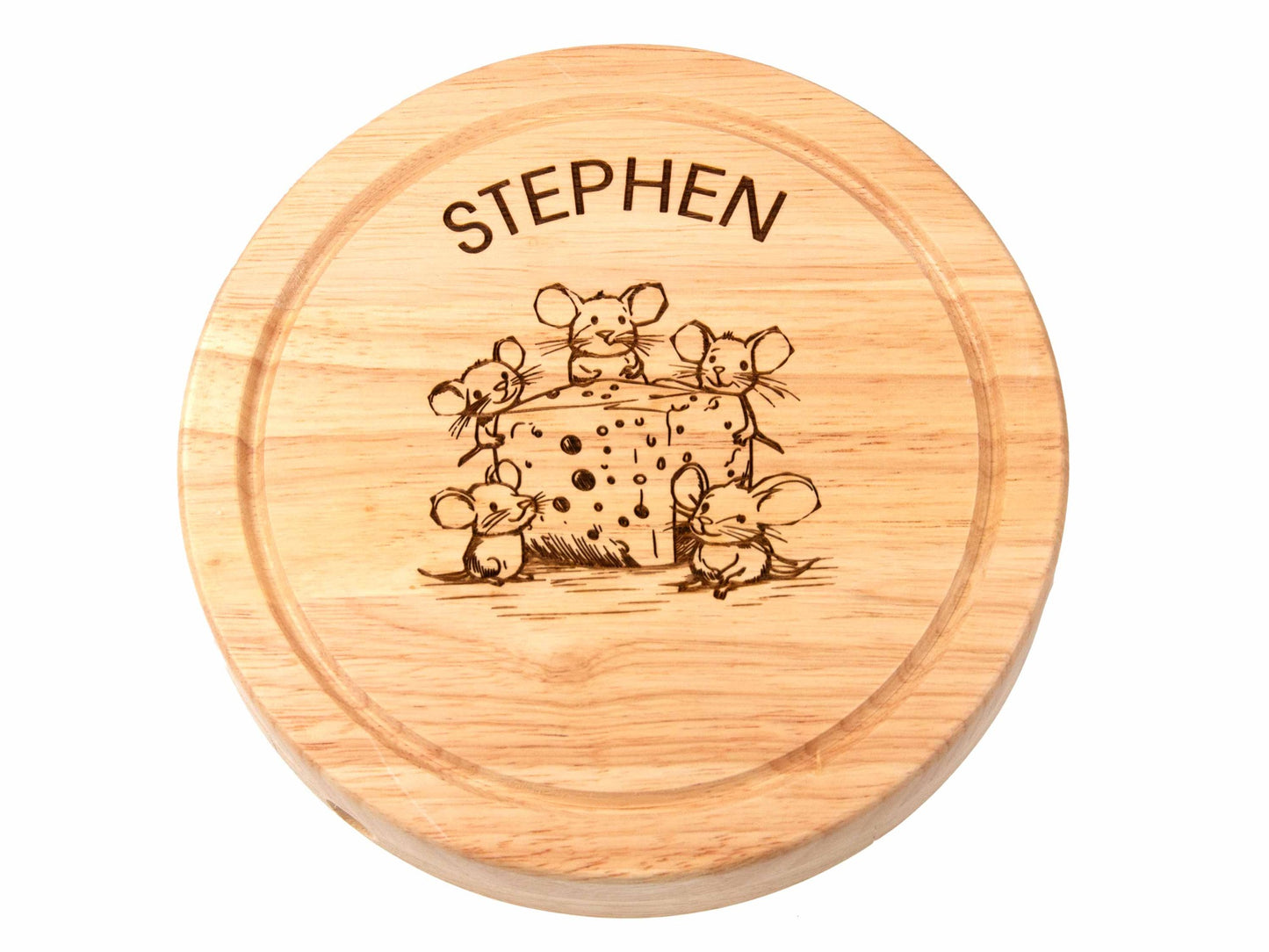 Mouse themed Personalised Cheeseboard Gift Set