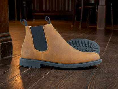 HENLEY Mens Ankle Boot – Sand Nubuck Chelsea Boot by Orca Bay