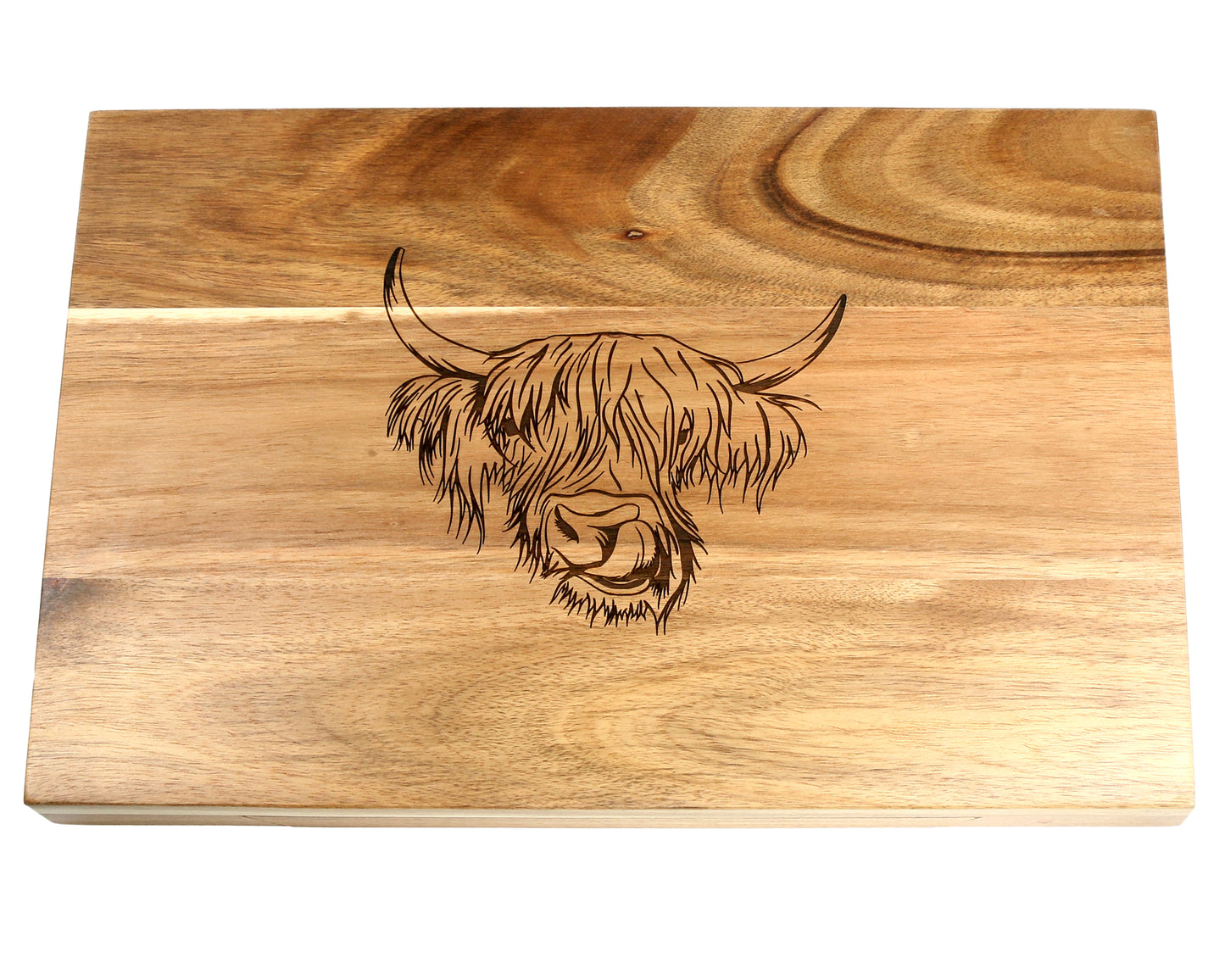 Personalisable Rustic Large Acacia Wood Cheeseboard Set 36cm x 24cm