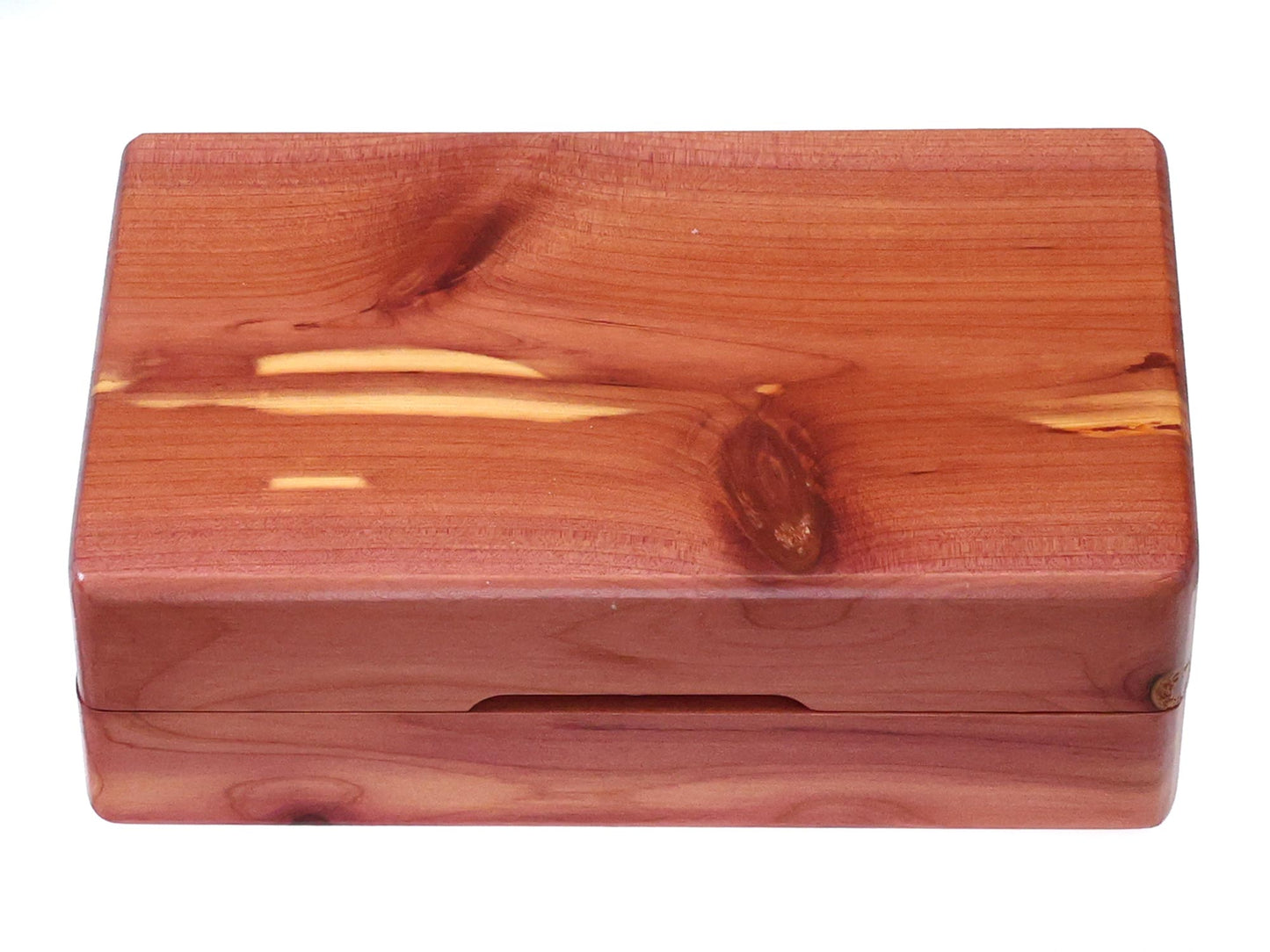 Personalised Cedar Wood Fishing Fly Box Rustic Handcrafted Pocket Size