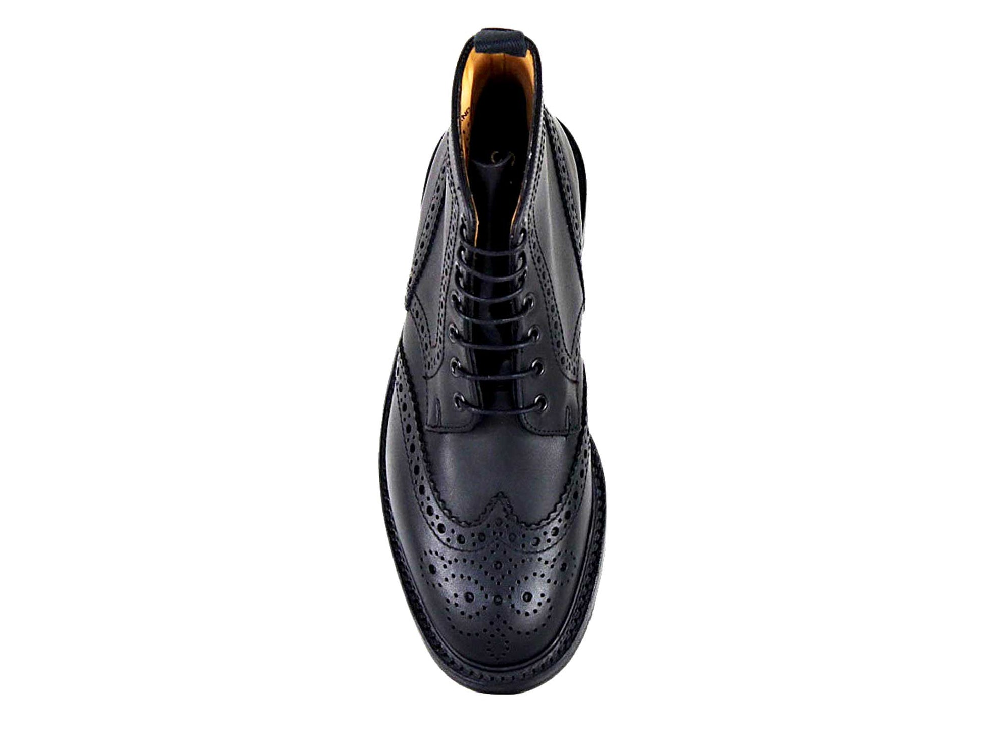 Stylishly Rugged Mens Black Brogue Country Boot for the Modern