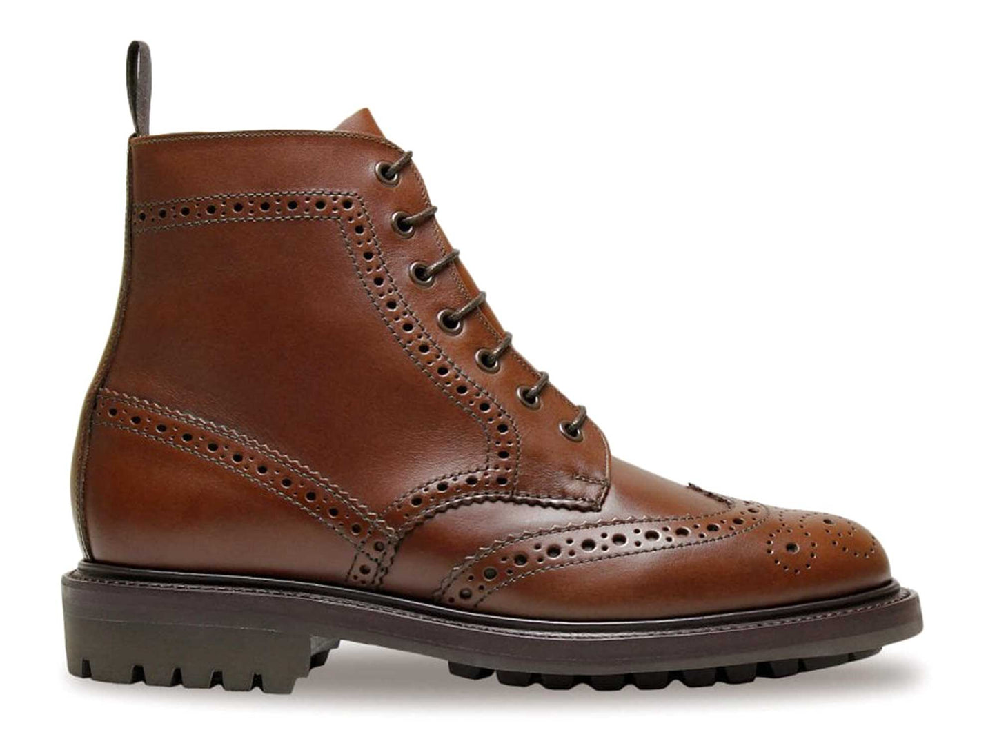 CHELTENHAM Men's Brown Leather Brogue Boot