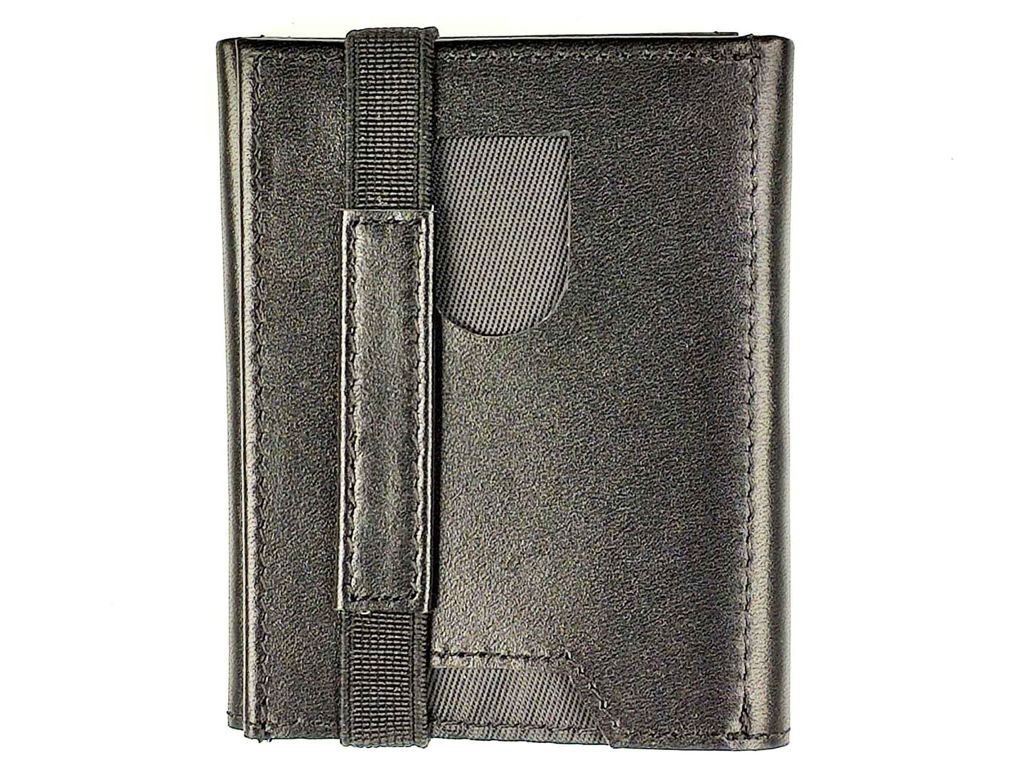 Compact Mini Black Leather Pocket Wallet Minimalist Slim RFID Coins Notes Cards