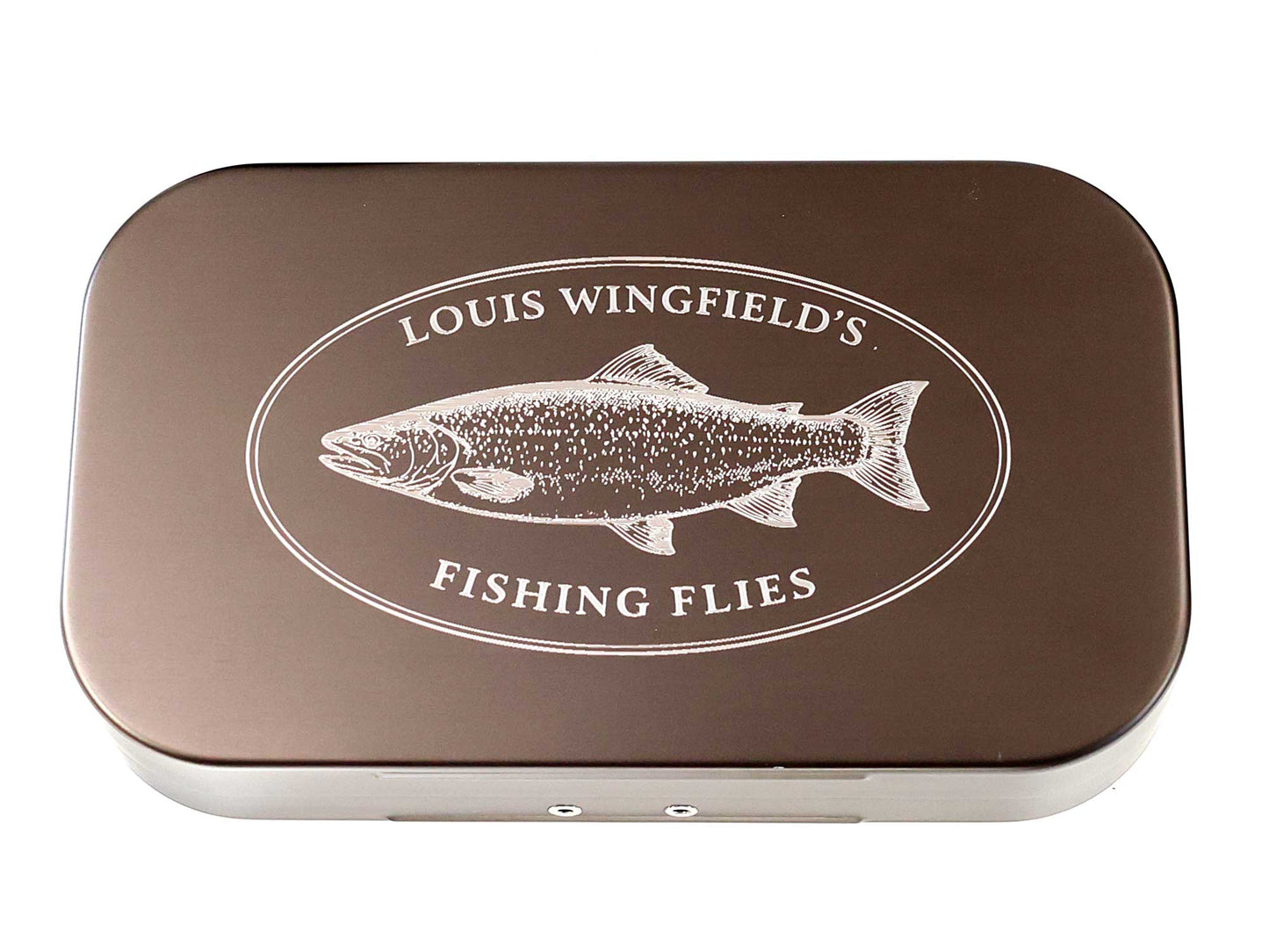 Personalised Grey Aluminium Fly Box for Dry & Wet Flies – Engraved Fishing Gift