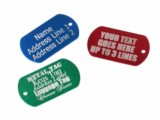 engraved personalised dog tags labels