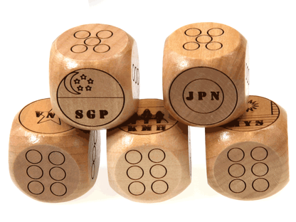 50mm Beech Wood Dice - personalised decision dice - make your own game