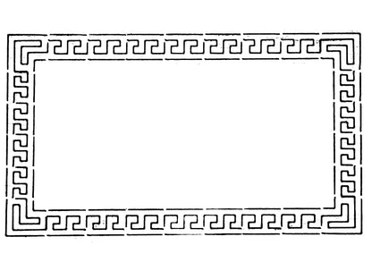 The Cathcart Elliot Personalized Maple Wood USB 3.0 32GB flash drive comes in a presentation box, featuring a black Greek key border design on white with symmetrical interlocking spirals for an elegant touch.