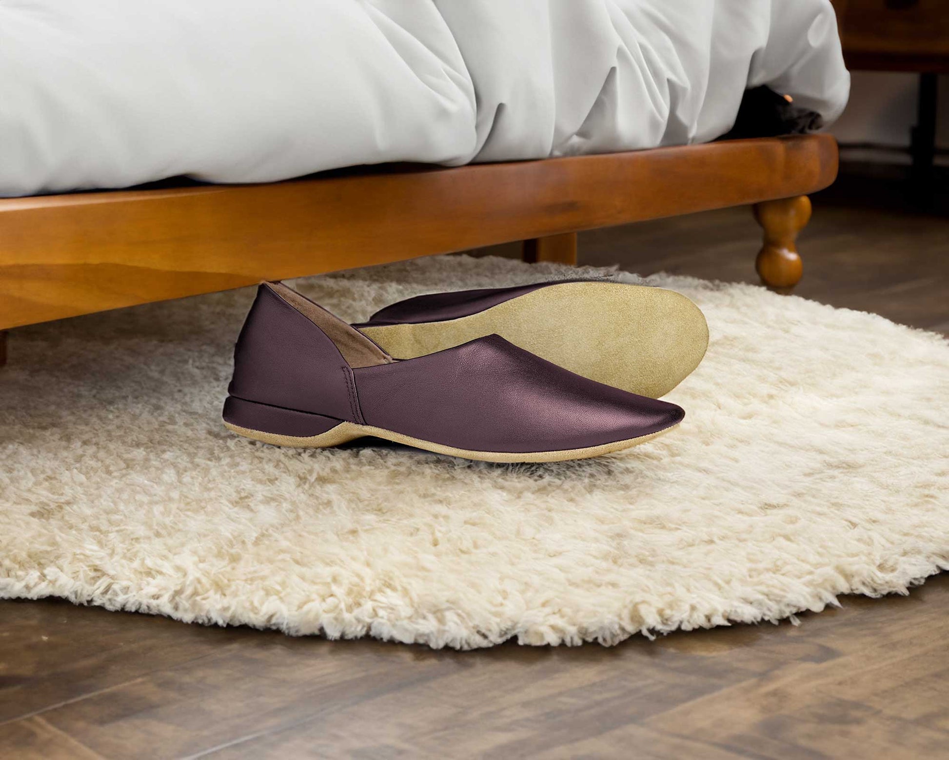 Experience Ultimate Comfort with George Burgundy Leather Slippers