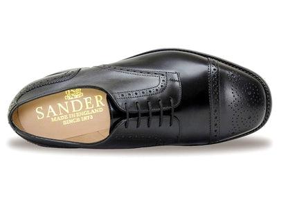 GUILDFORD Men's Extra Wide H Fit Black Brogue Oxford Shoe by Sanders