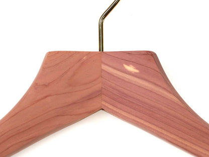 Personalisable 48cm cedar wood suit and jacket hanger by Cathcart Elliot