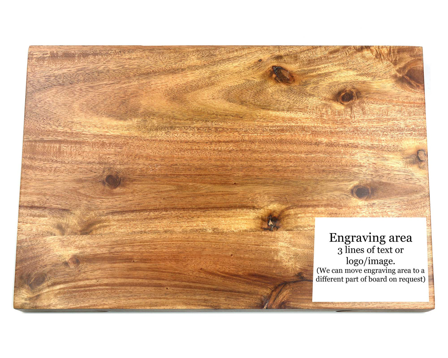 Personalisable Rustic Large Acacia Wood Cheeseboard Set 36cm x 24cm
