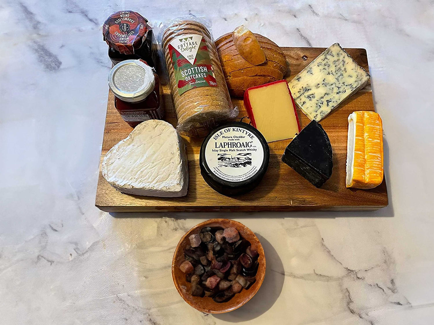 Personalisable Rustic Large Acacia Wood Cheeseboard Set 36cm x 24cm