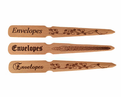 Personalised beech wood letter opener