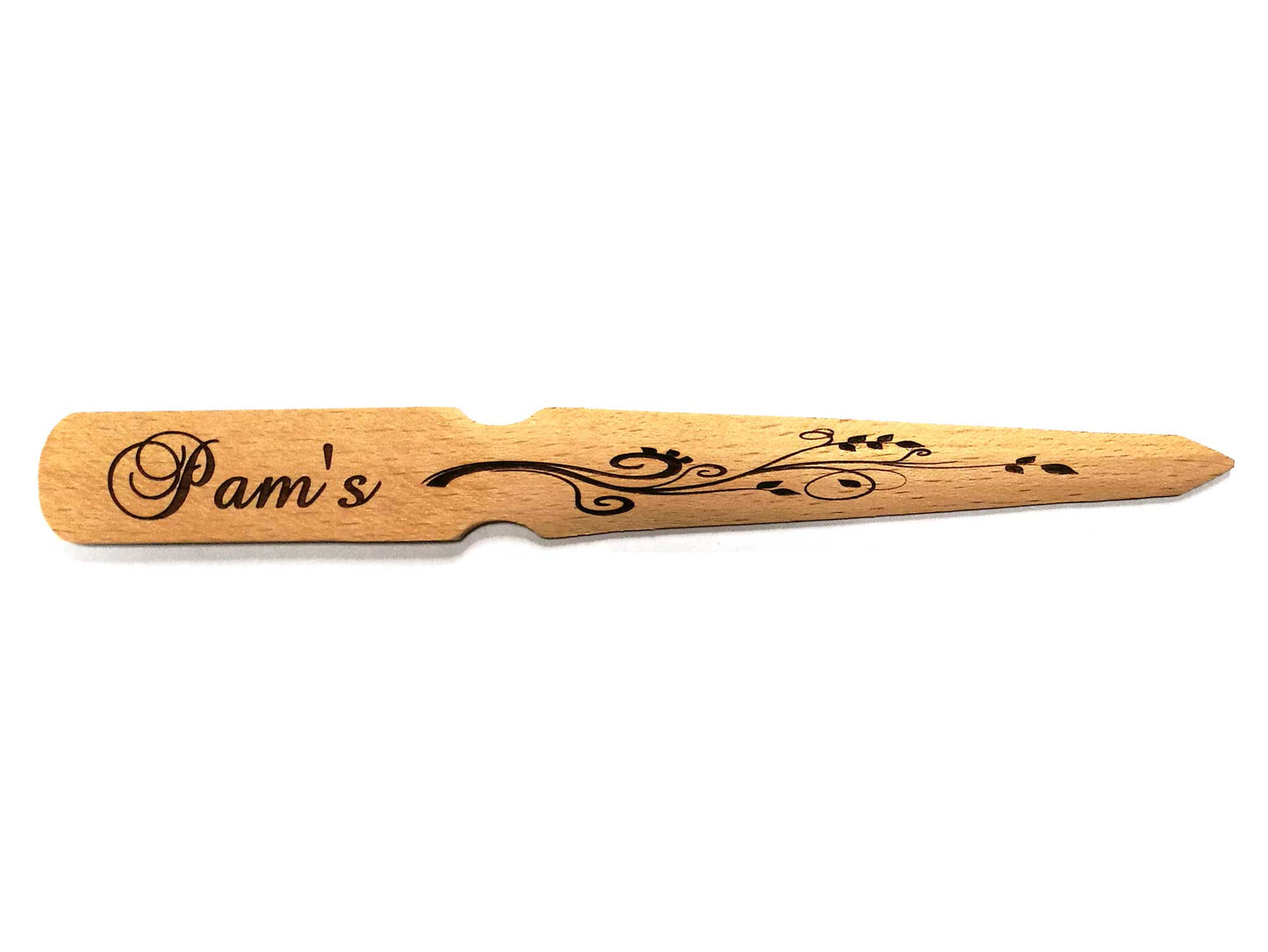 Personalised beech wood letter opener