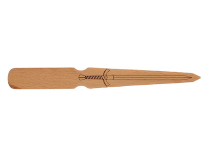 Personalised beech wood letter opener