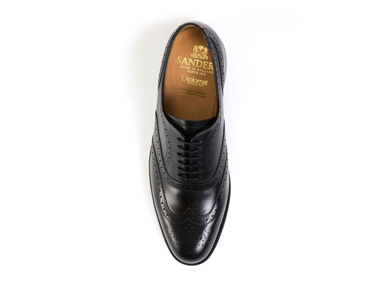 Sanders London Black Calf Brogue Oxford | Made in England 