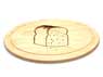 Personalised Oval rubber Wood Bread Cheeseboard Lemon Cutting board 32x19cm