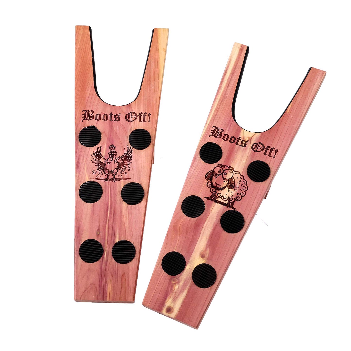 Personalised cedar wood boot jack 18mm thick