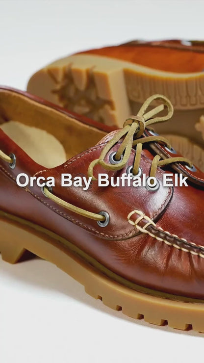 BUFFALO ELK - Mens Deck Shoes by Orca Bay Brown Leather