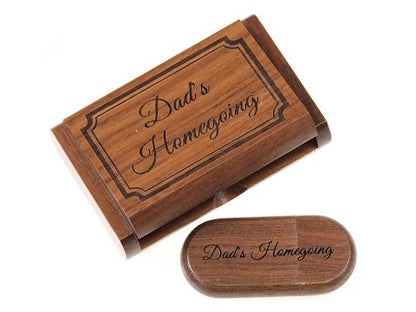 Personalised 32GB Walnut USB 3 Flash Drive in Walnut Presentation Box