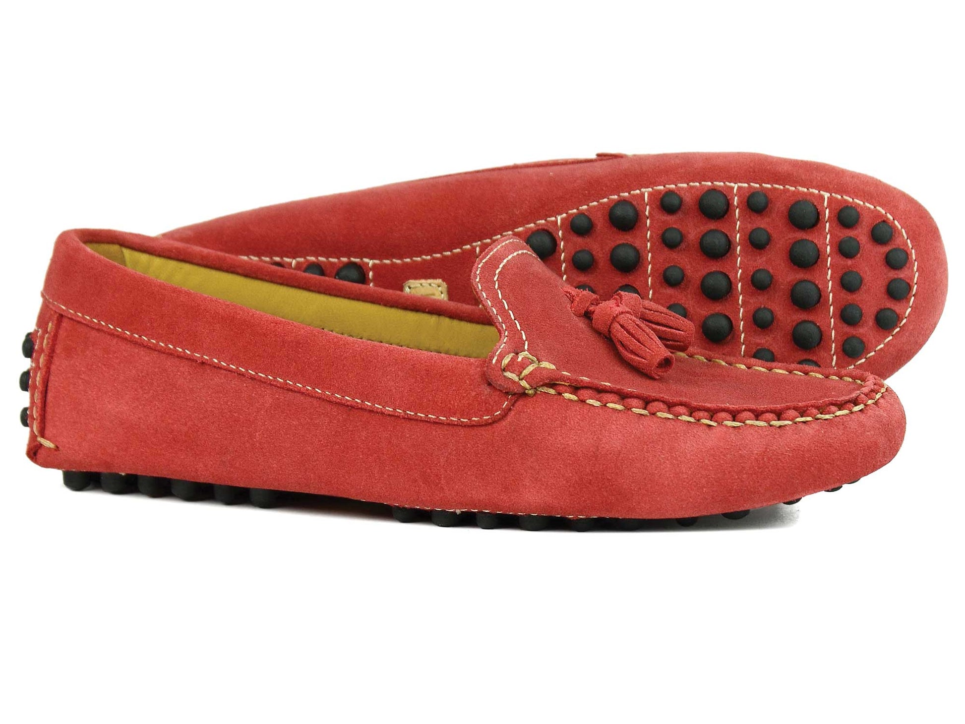 SALE SALCOMBE Ladies Red Suede Driving Loafer with Tassels by orca