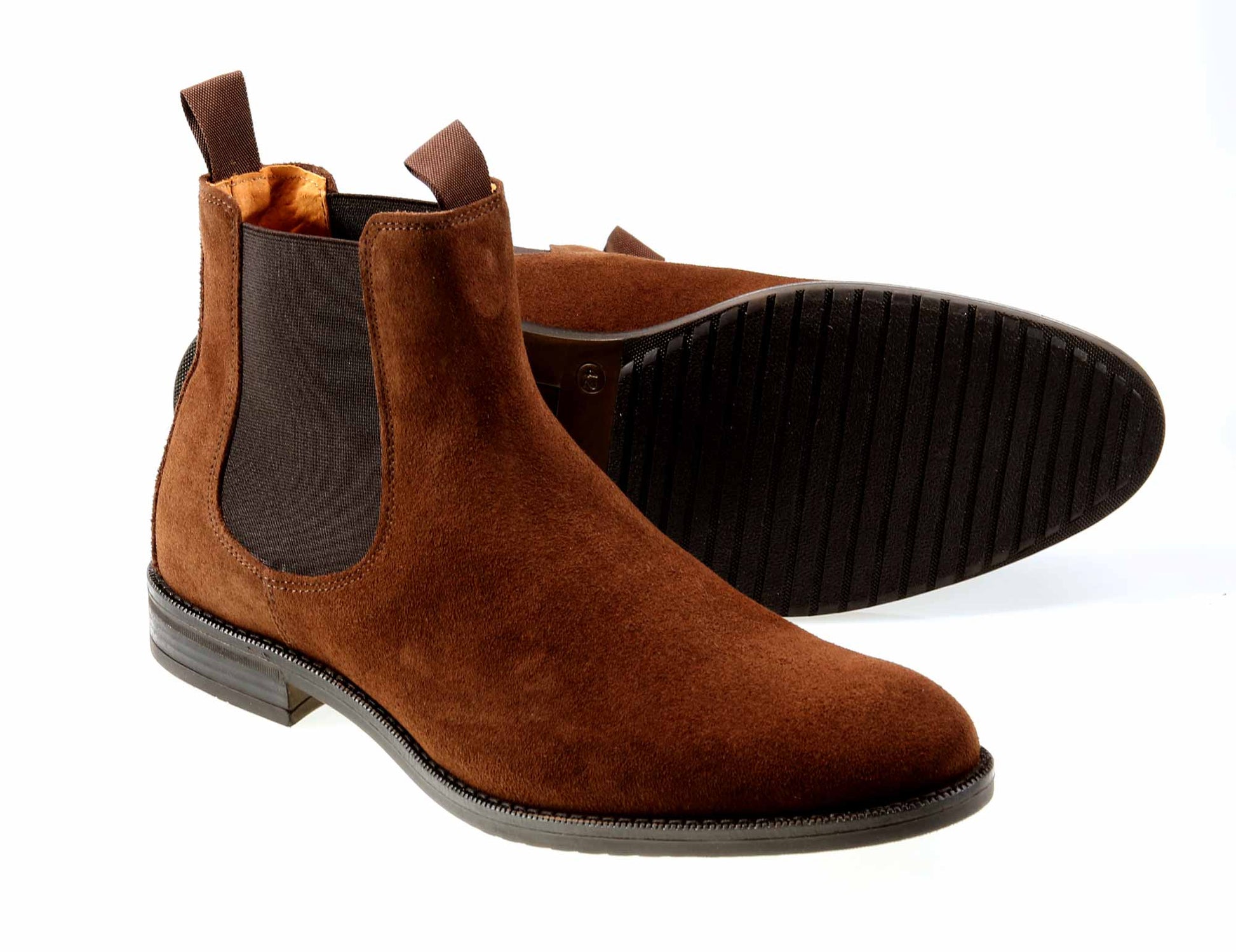 Step in style with TWICKENHAM Mens Chocolate Suede Chelsea Boot