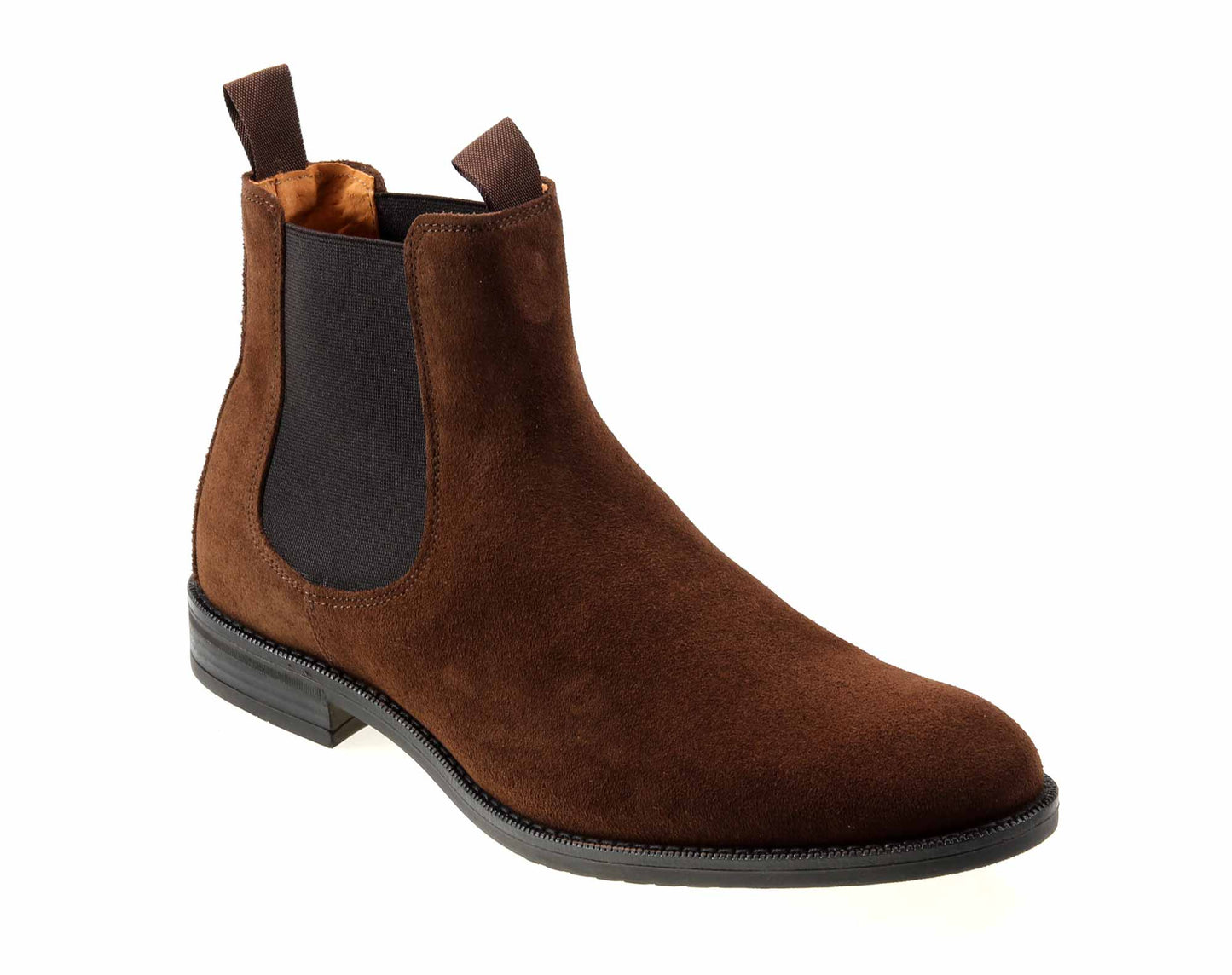 SALE TWICKENHAM Mens Chocolate Suede Chelsea Boot with Rubber Sole