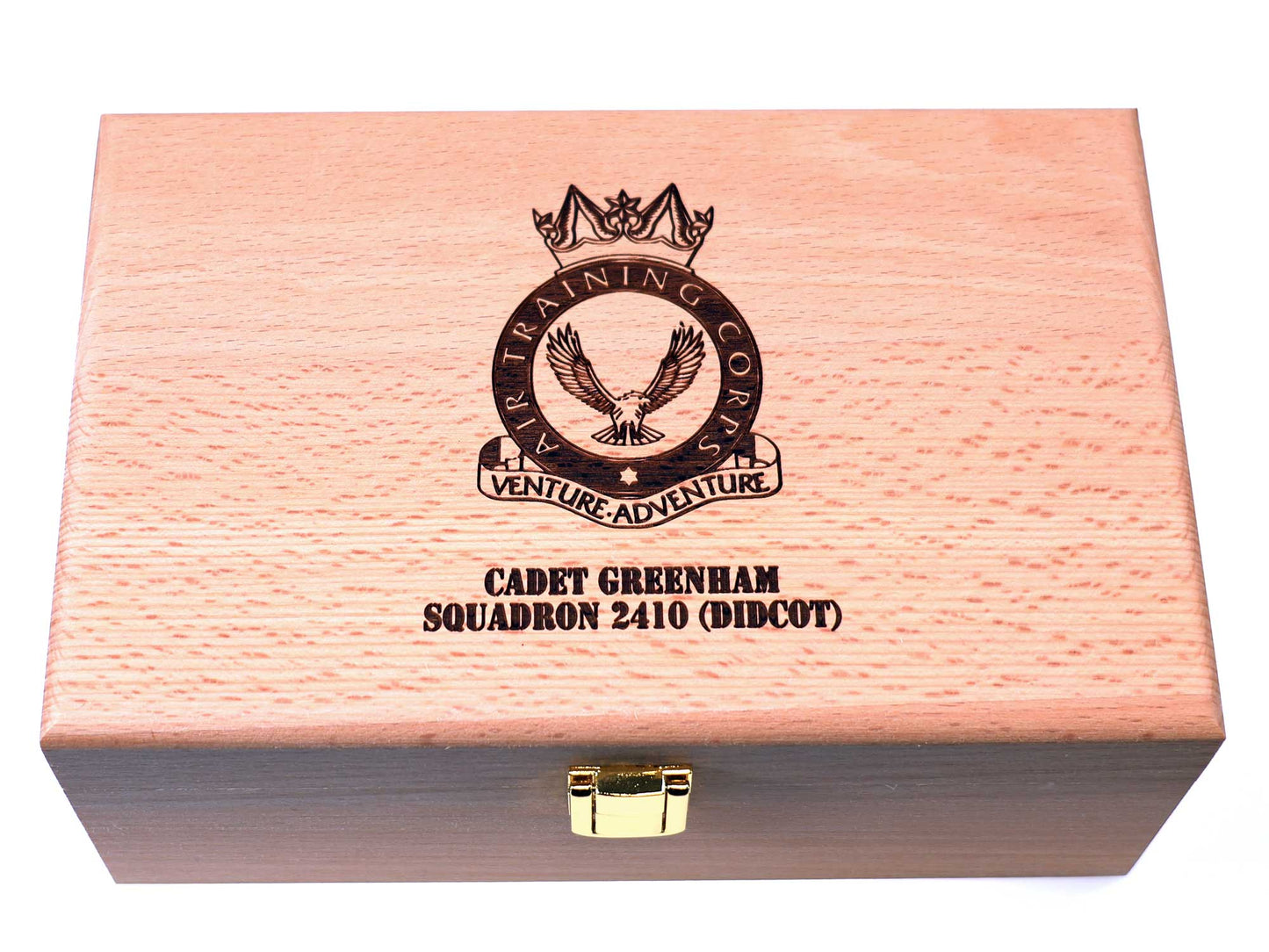 Personalised premium valet shoe cleaning kit in beech wood box Beeswax Polish