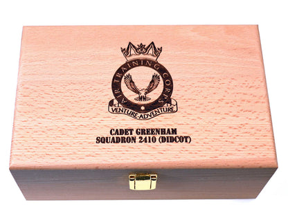 Personalised premium valet shoe cleaning kit in beech wood box Beeswax Polish