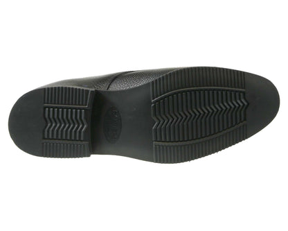 Venice Men's Black Grain Calf Derby Shoe with Rubber Sole