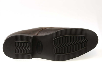 Venice Men's Brown Grain Calf Derby Shoe with Rubber Sole