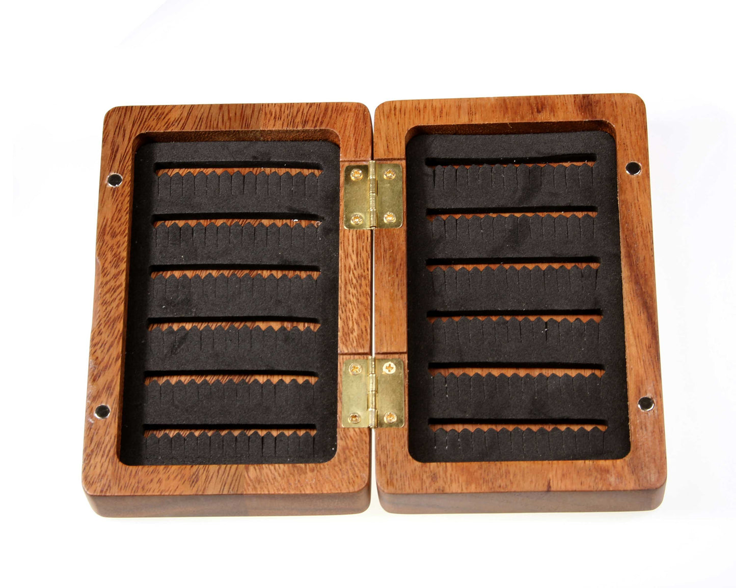 Personalised Pocket Sized Walnut Fishing Fly Box