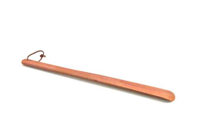 Personalised 40cm long cedar wood shoe horn