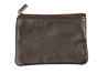 Brown Leather Key Coin & Card Purse Wallet with zip