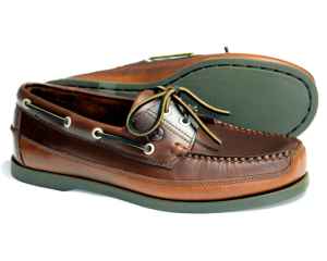 AUGUSTA Saddle Men's sailing shoes - Brown Leather Deck Shoes