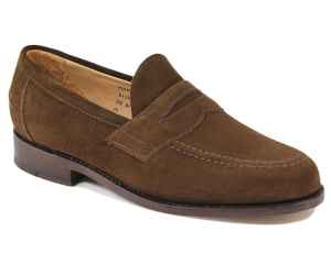 Aldwych Men's Penny Loafer - Snuff Brown suede Calf